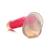 Dildo que Brilla en la Oscuridad de 7 in. Rosa con Bolas