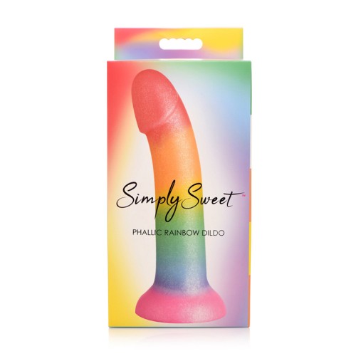 Dildo de Silicona Arcoíris de 6.5 pulgadas Simply Sweet