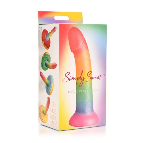 Dildo de Silicona Arcoíris de 6.5 pulgadas Simply Sweet