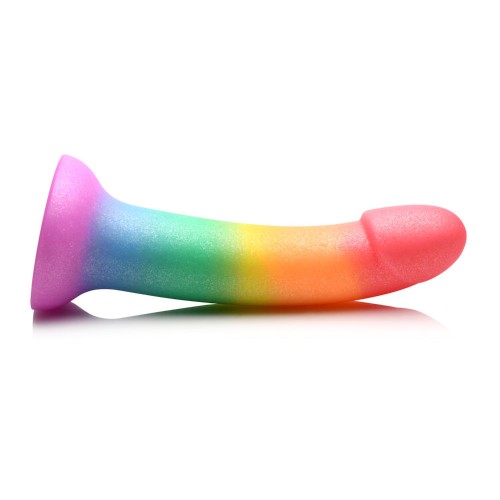 Simply Sweet 6.5-inch Rainbow Silicone Dildo