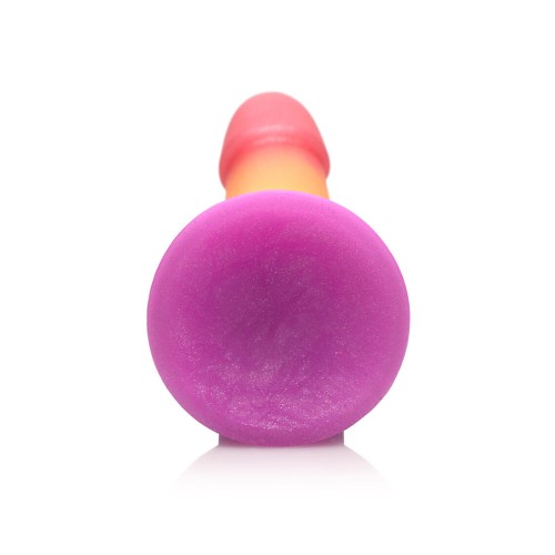 Simply Sweet 6.5-inch Rainbow Silicone Dildo