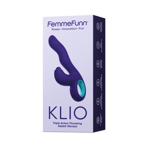 Vibrador Klio de Silicona Triple Acción FemmeFunn