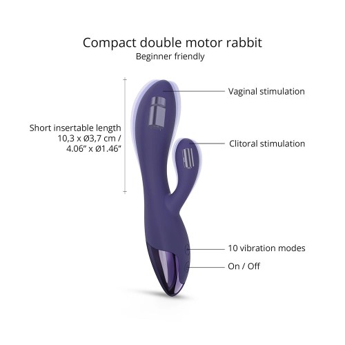 Funky Bunny Baby Rabbit Vibrator Midnight Indigo