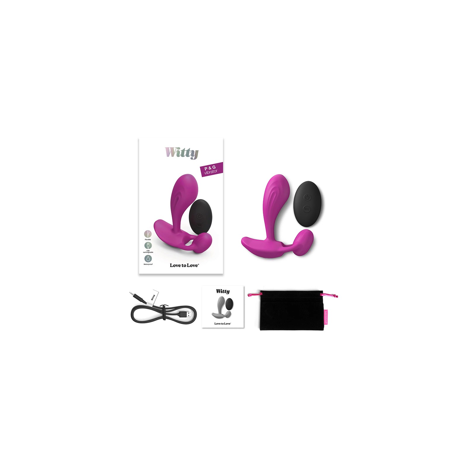 Vibrador de Silicona Recargable Control Remoto Witty para Placer Intenso