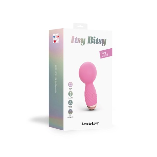 Love to Love Itsy Bitsy Mini Vibrador Wand Recargable - Rosa Pasión