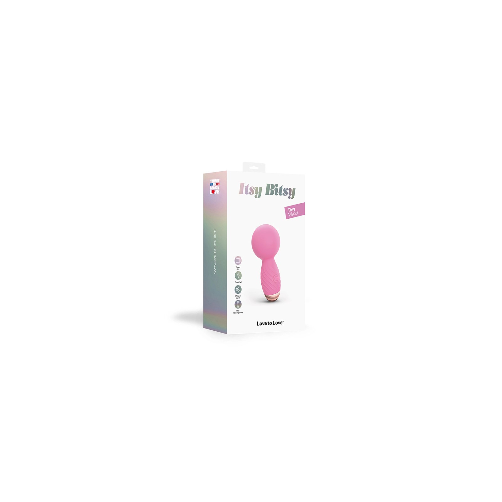 Love to Love Itsy Bitsy Rechargeable Mini Wand Vibrator - Pink Passion