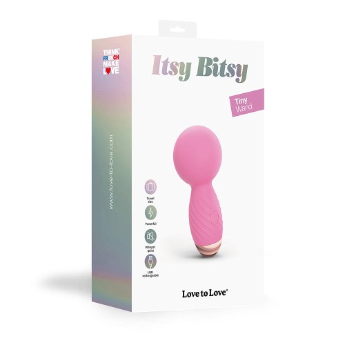 Love to Love Itsy Bitsy Mini Vibrador Wand Recargable - Rosa Pasión