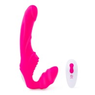 Pink Strapless Vibrator with Remote Control