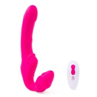 Pink Strapless Vibrator with Remote Control