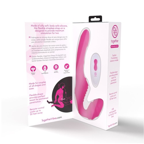 Vibrador Rosa Strapless con Control Remoto