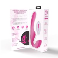 Pink Strapless Vibrator with Remote Control