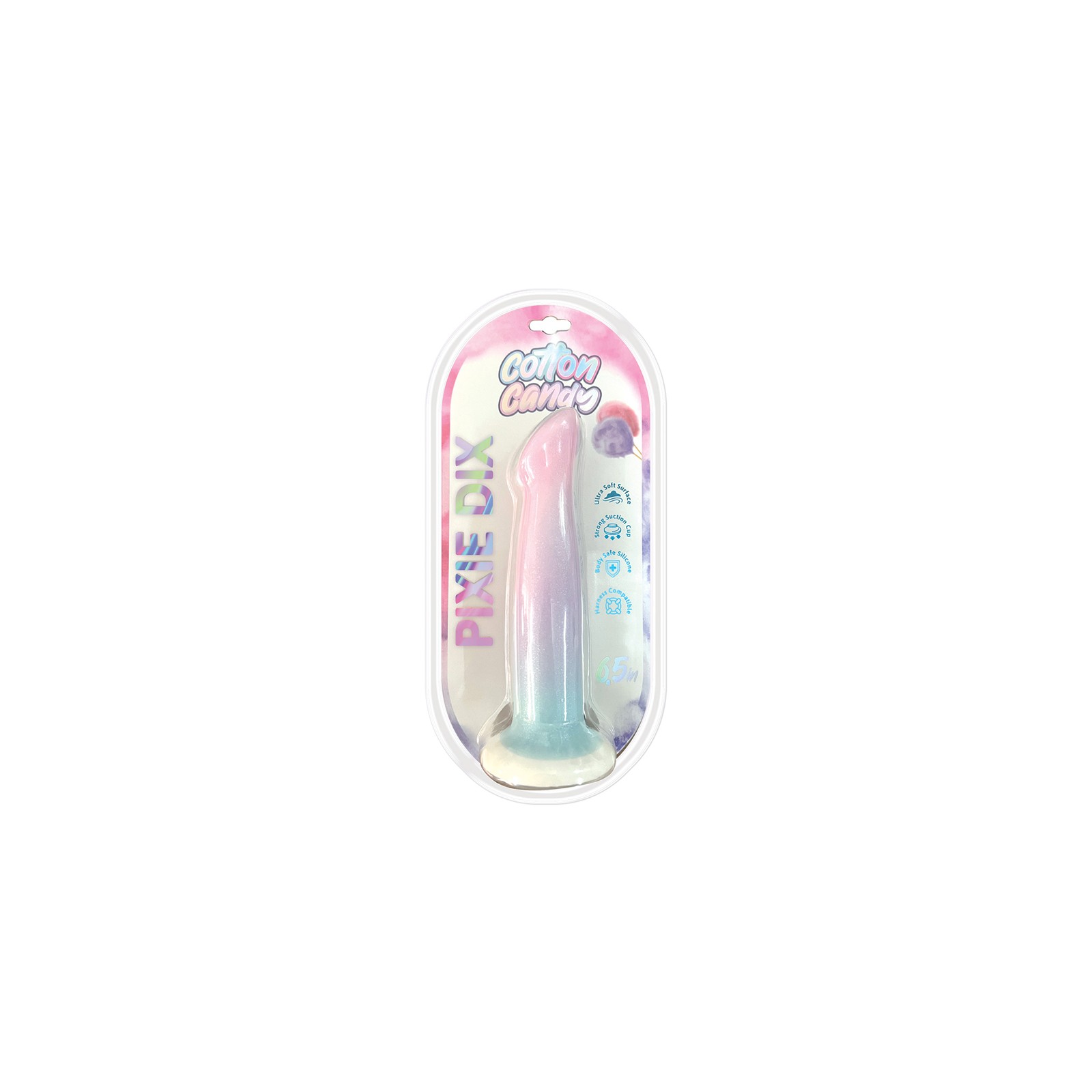 Cotton Candy Pixie Dix Dildo 6.5 in Silicone TPE