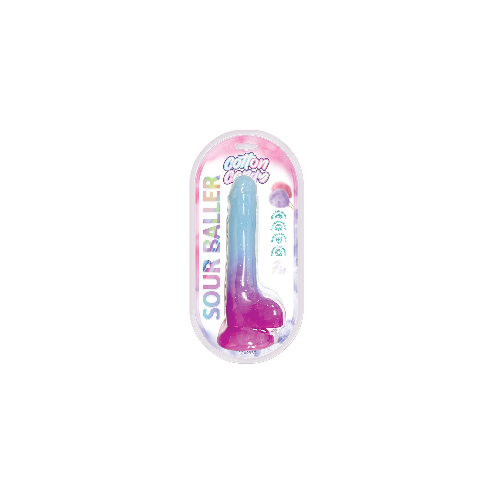 Cotton Candy Sour Baller Silicone Dildo - Fun and Pleasure