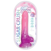 Cotton Candy Sugar Crush Silicone Dildo Pink/Purple