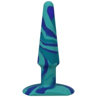 A-Play Groovy Silicone Anal Plug 5 in. Blue