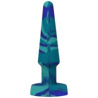 A-Play Groovy Silicone Anal Plug 5 in. Blue