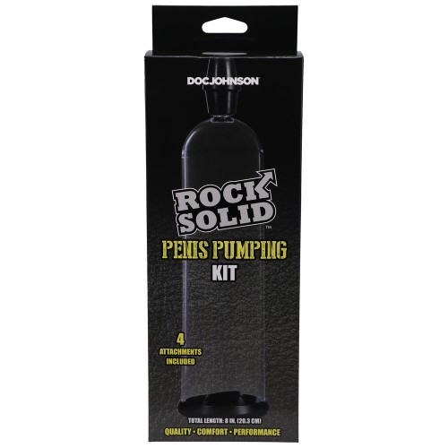 Kit de Bombas para Pene Rock Solid con 4 Accesorios