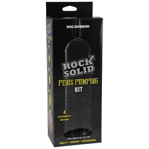 Kit de Bombas para Pene Rock Solid con 4 Accesorios