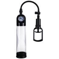 Rock Solid Boost It Penis Pump with Gauge Black/Clear