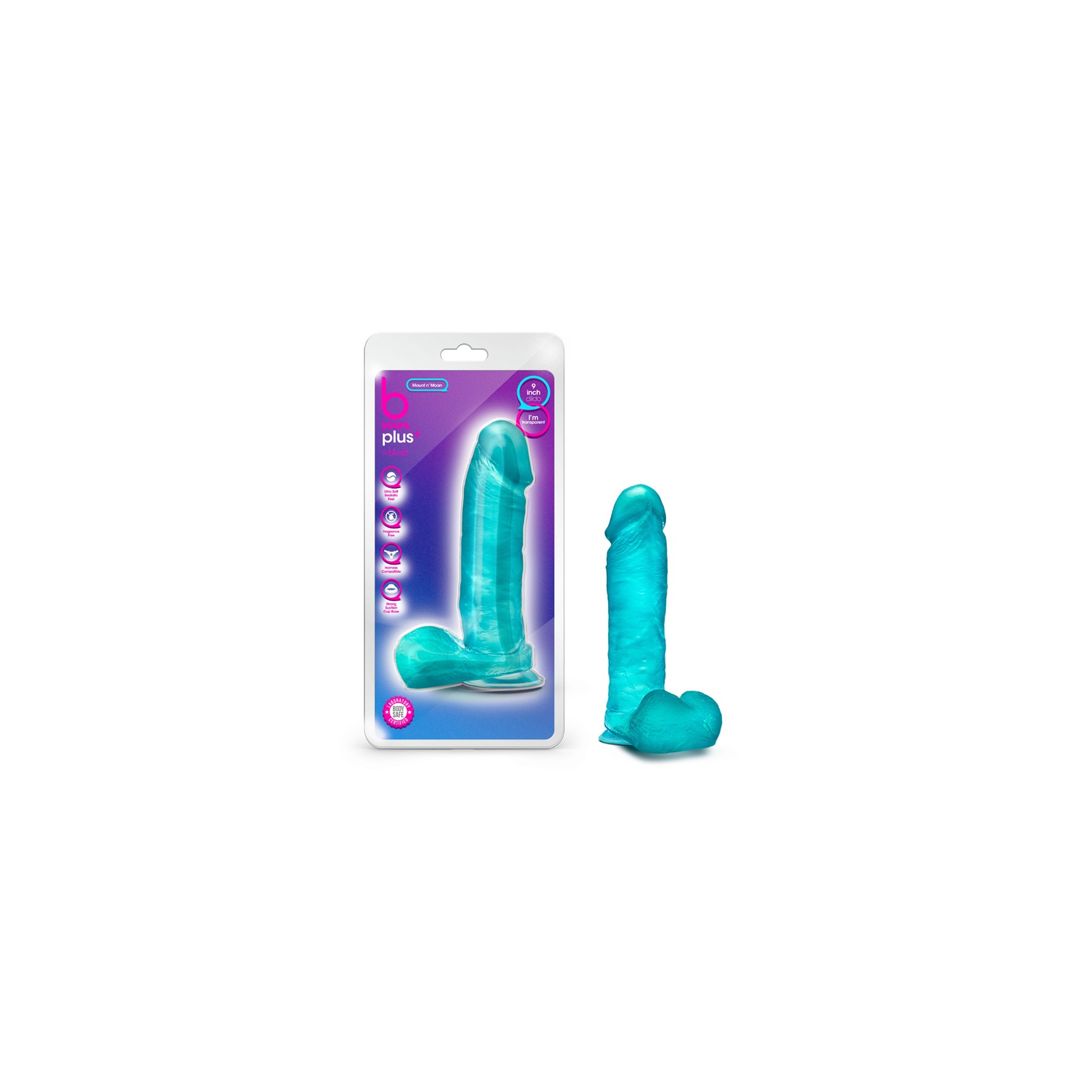 Dildo Realista B Yours Plus Mount n' Moan con Base de Succión