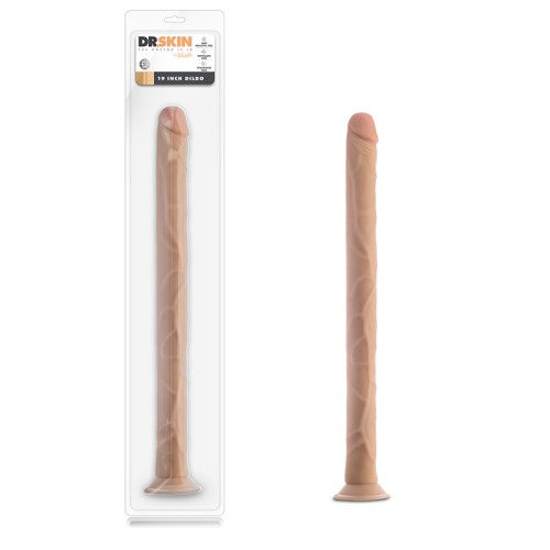 Dildo Dr. Skin de 19 Pulgadas - Realista Beige