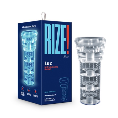 RIZE! Luz Stroker Autolubricado que Brilla en la Oscuridad Claro