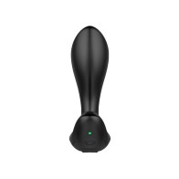 Plug Anal Vibrante de Silicona Recargable con Control Remoto Nexus Duo Negro