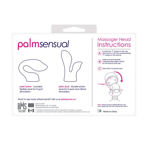 PalmPower PalmSensual Attachments 2-Piece Silicone Massager Heads