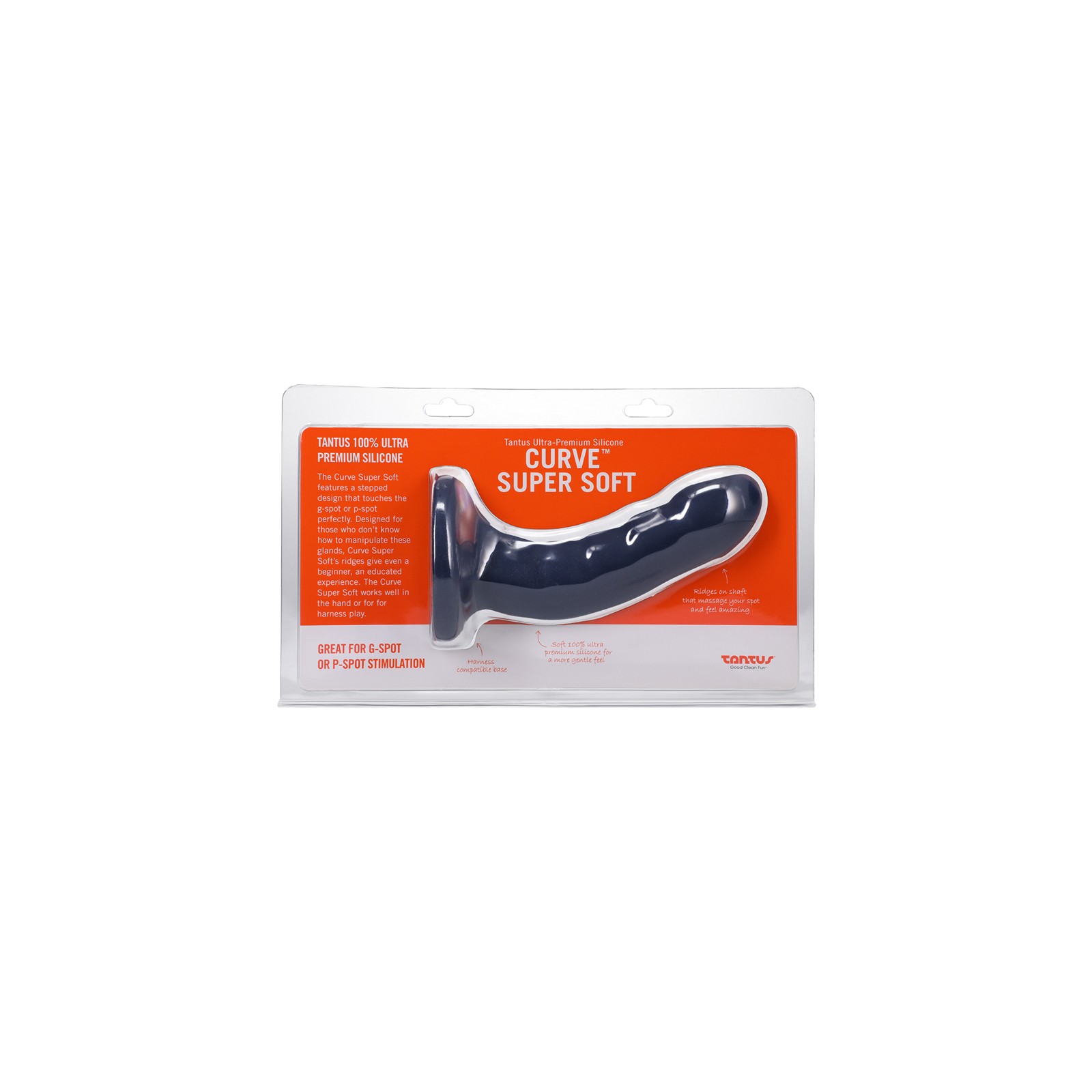 Tantus Curve 6.5 in. Medium-Firm Dildo Sapphire