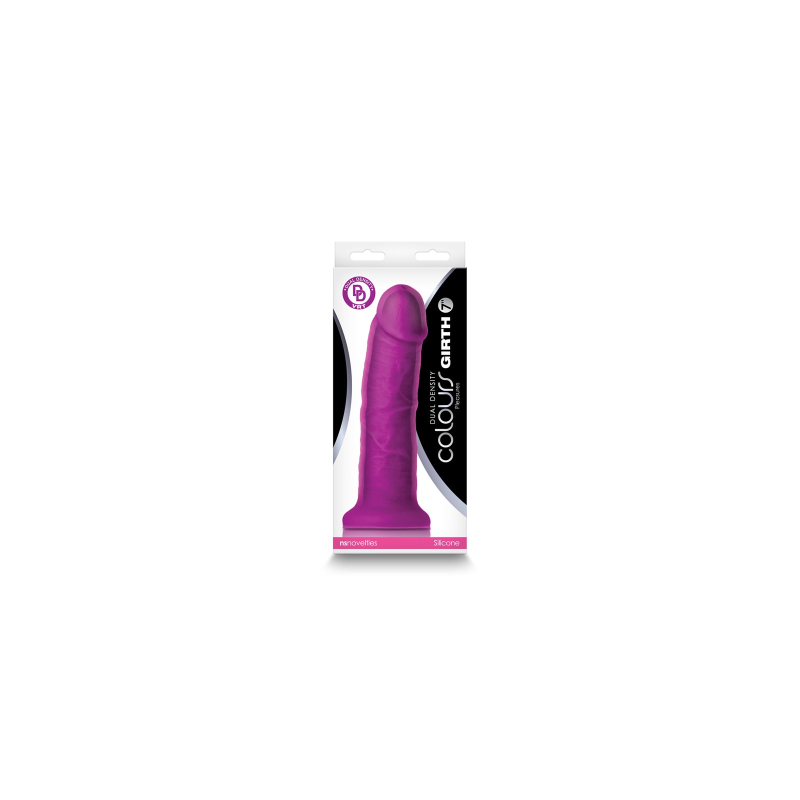 Colours Dual Density Girth 7 in Dildo Purple