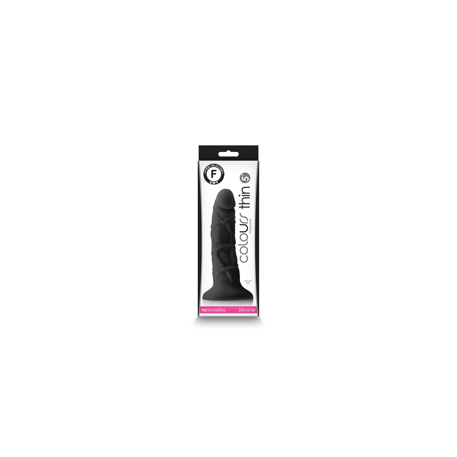 Colours Pleasures Dildo Delgado de 5 Pulgadas Negro