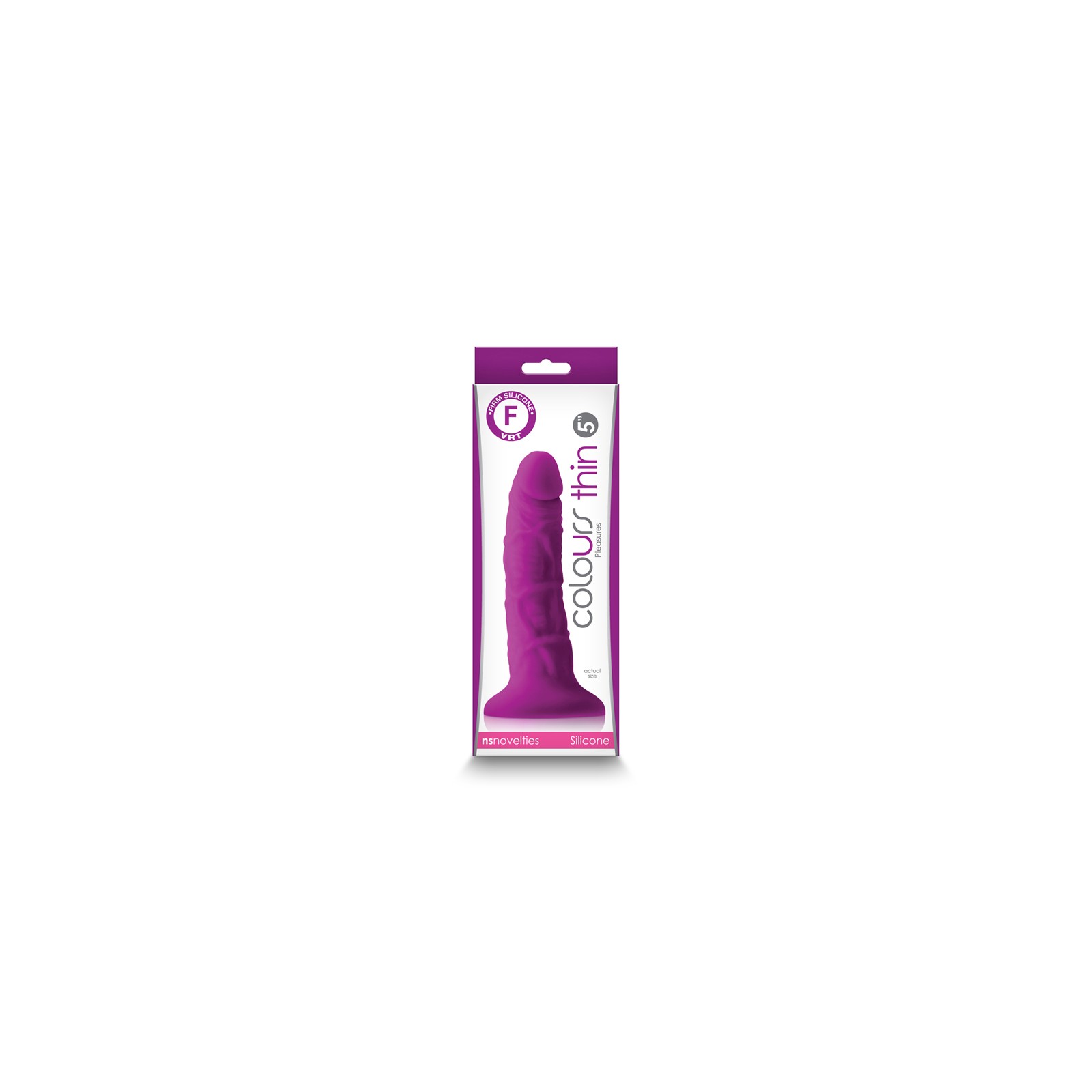 Colours Pleasures Thin Dildo in Purple