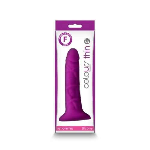 Colours Pleasures Thin Dildo in Purple