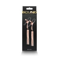 Bound Nipple Clamps Rose Gold for Sensual Pleasure