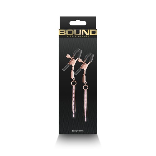 Pinzas para Pezones Bound D3 Oro Rosa