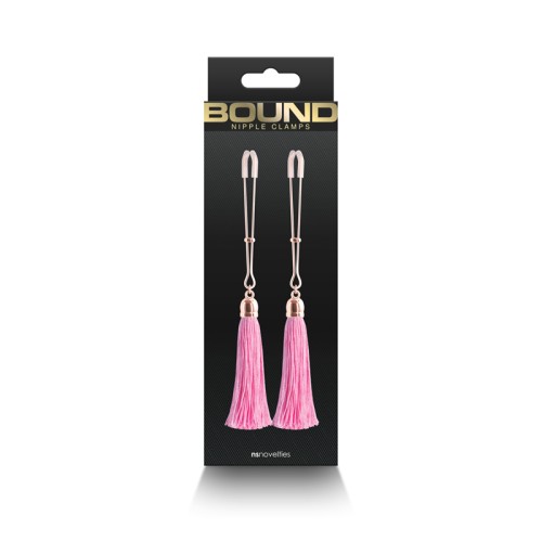 Bound Nipple Clamps T1 Pink for Sensual Play