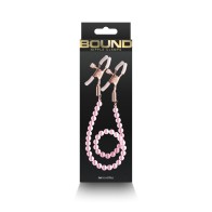 Bound Nipple Clamps DC1 Pink for Sensational Play