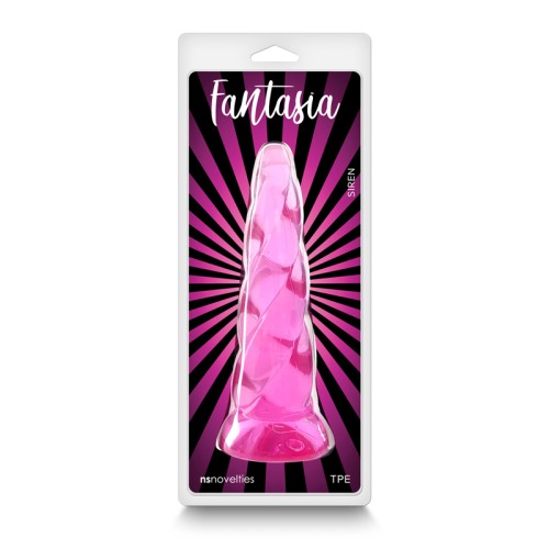 Dildo de Gel Fantasia Sirena Rosa - Flexible y Estimulante