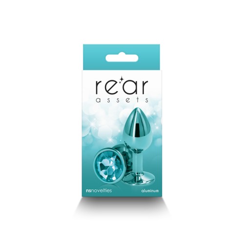 Small Teal Rear Assets Metal Anal Plug