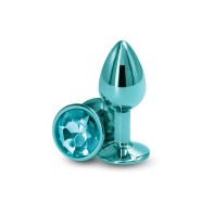 Small Teal Rear Assets Metal Anal Plug