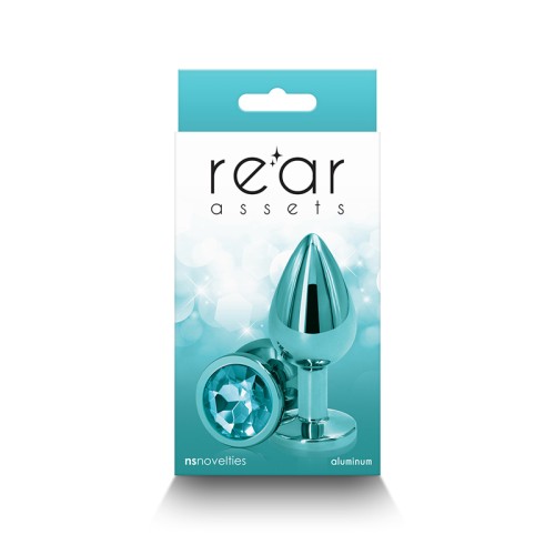 Medium Teal Chrome-Plated Metal Anal Plug