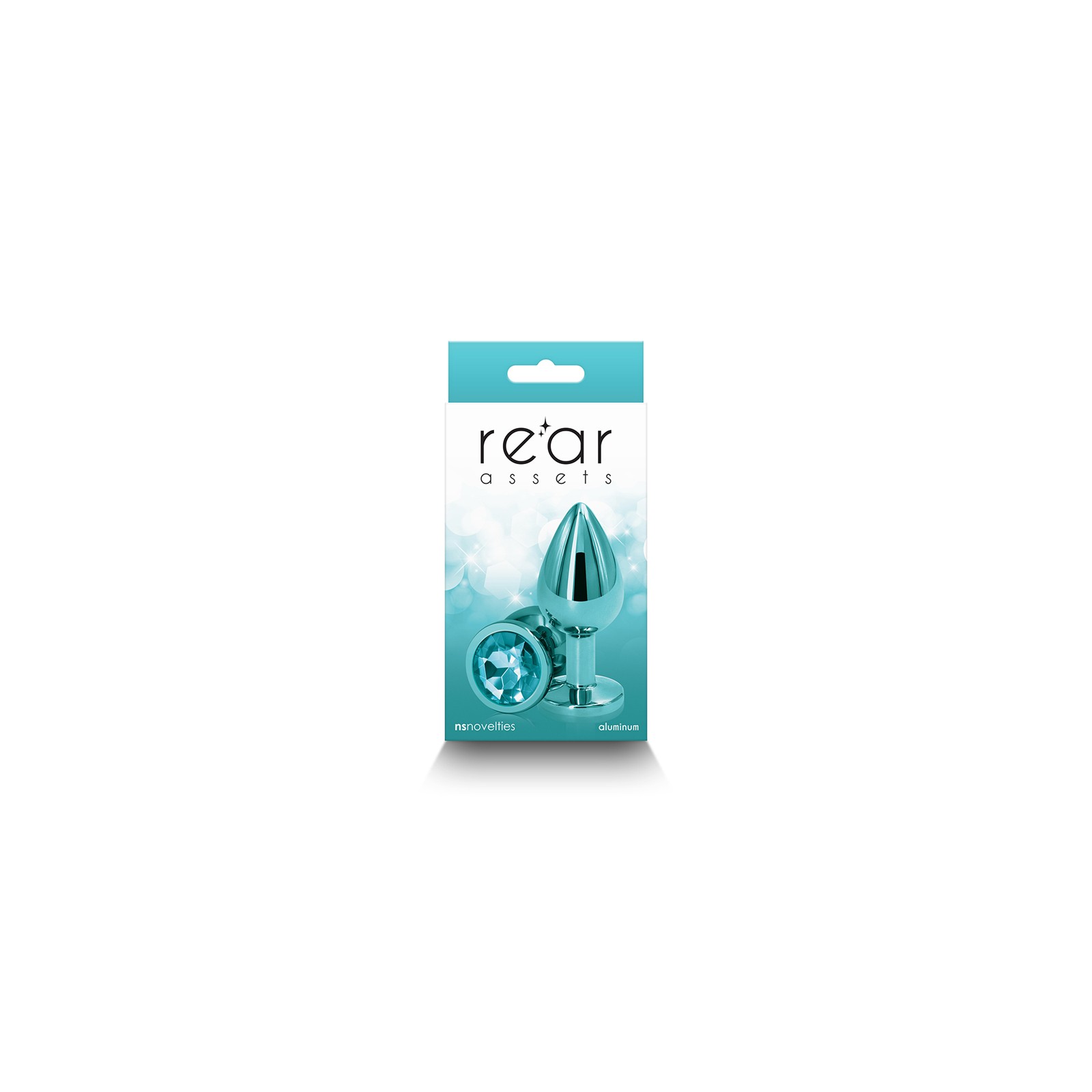 Medium Teal Chrome-Plated Metal Anal Plug