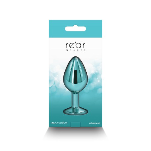 Medium Teal Chrome-Plated Metal Anal Plug