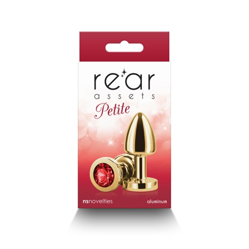 Petite Metal Anal Plug Gold/Red