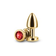 Petite Metal Anal Plug Gold/Red