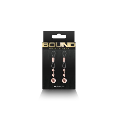 Bound Nipple Clamps Rose Gold for Sensual Pleasure