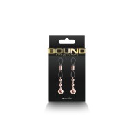 Bound Nipple Clamps Rose Gold for Sensual Pleasure