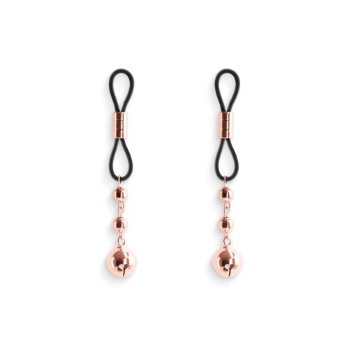 Bound Nipple Clamps Rose Gold for Sensual Pleasure