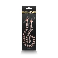 Bound Rose Gold Nipple Clamps - Sensation Enhancement