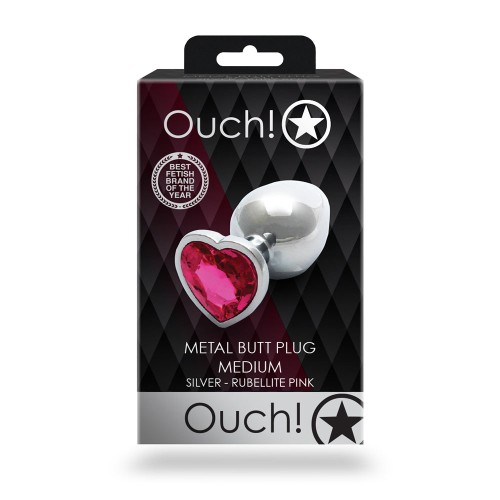 Ouch! Heart Gem Butt Plug Medium